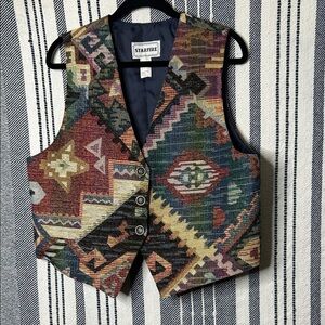 Vintage Starfire Western Tapestry Vest